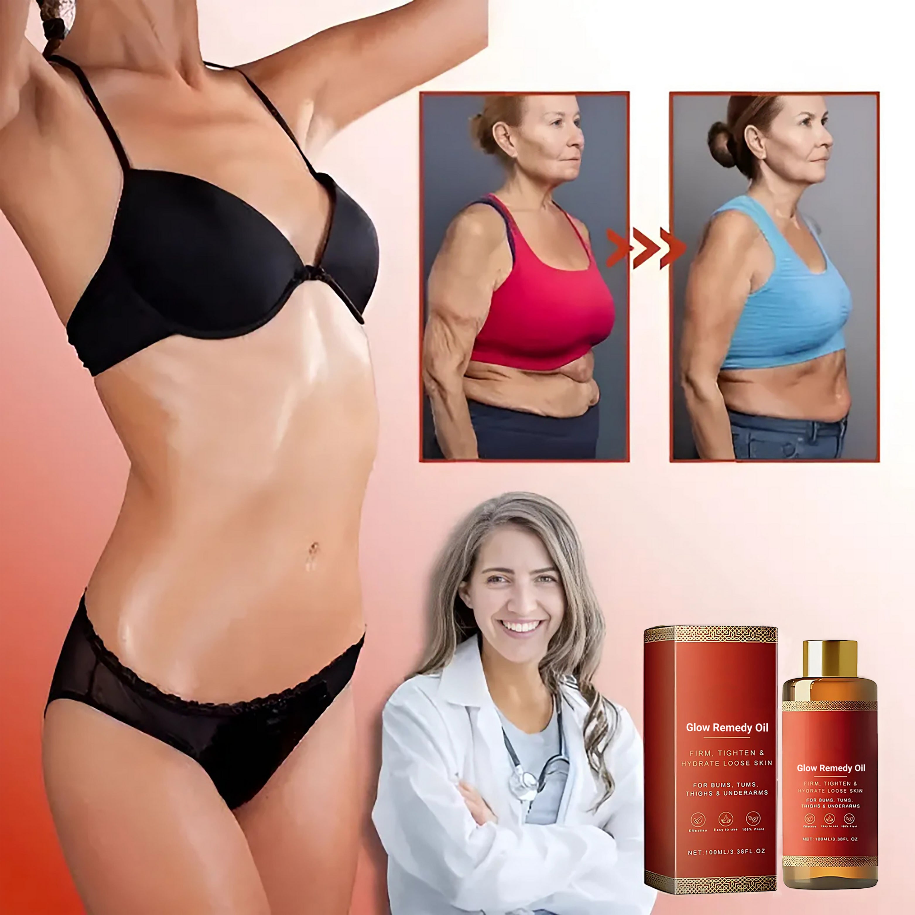 Glow Remedy Oil | Strafft und hebt schlaffe Haut innerhalb von 24 Stunden um 98 % an