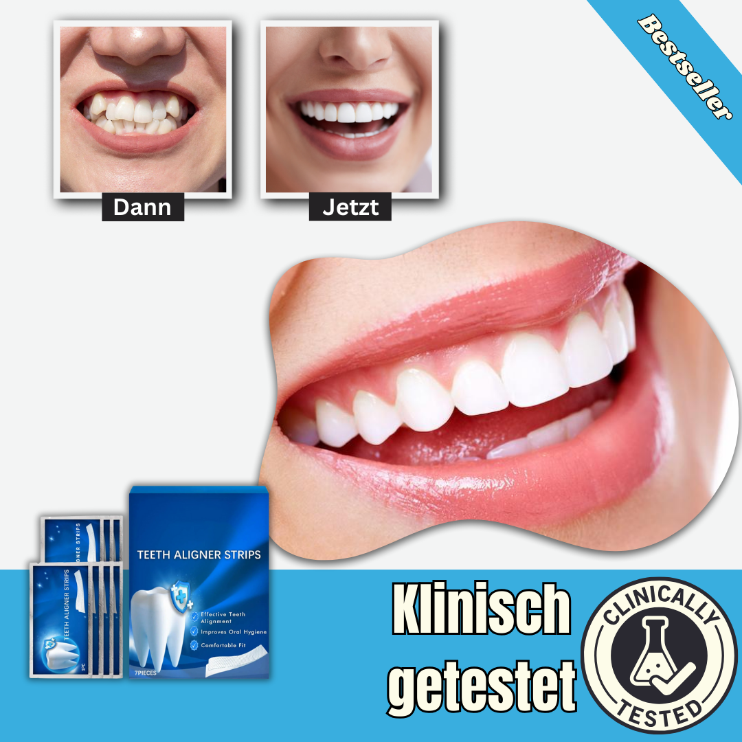 FlexiTeeth™ - Streifen | Gerade Zähne ohne Zahnspange, ganz natürlich