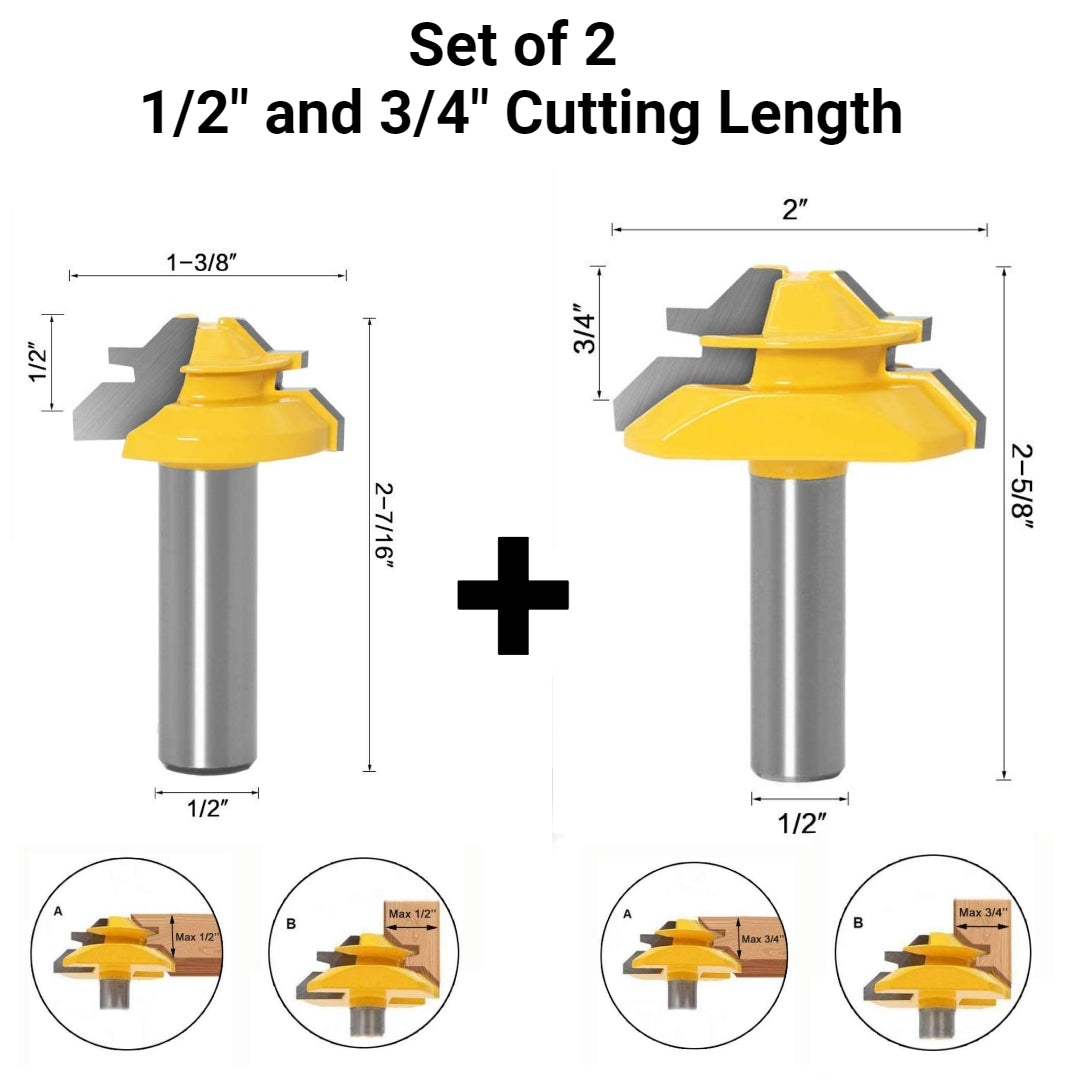 CornerFit™ - 45° Router Bit für die Holzbearbeitung | 1+1 Gratis