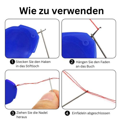 QuickStitch™ - Gadget zum Einfädeln von Nadeln | set (20 delar)