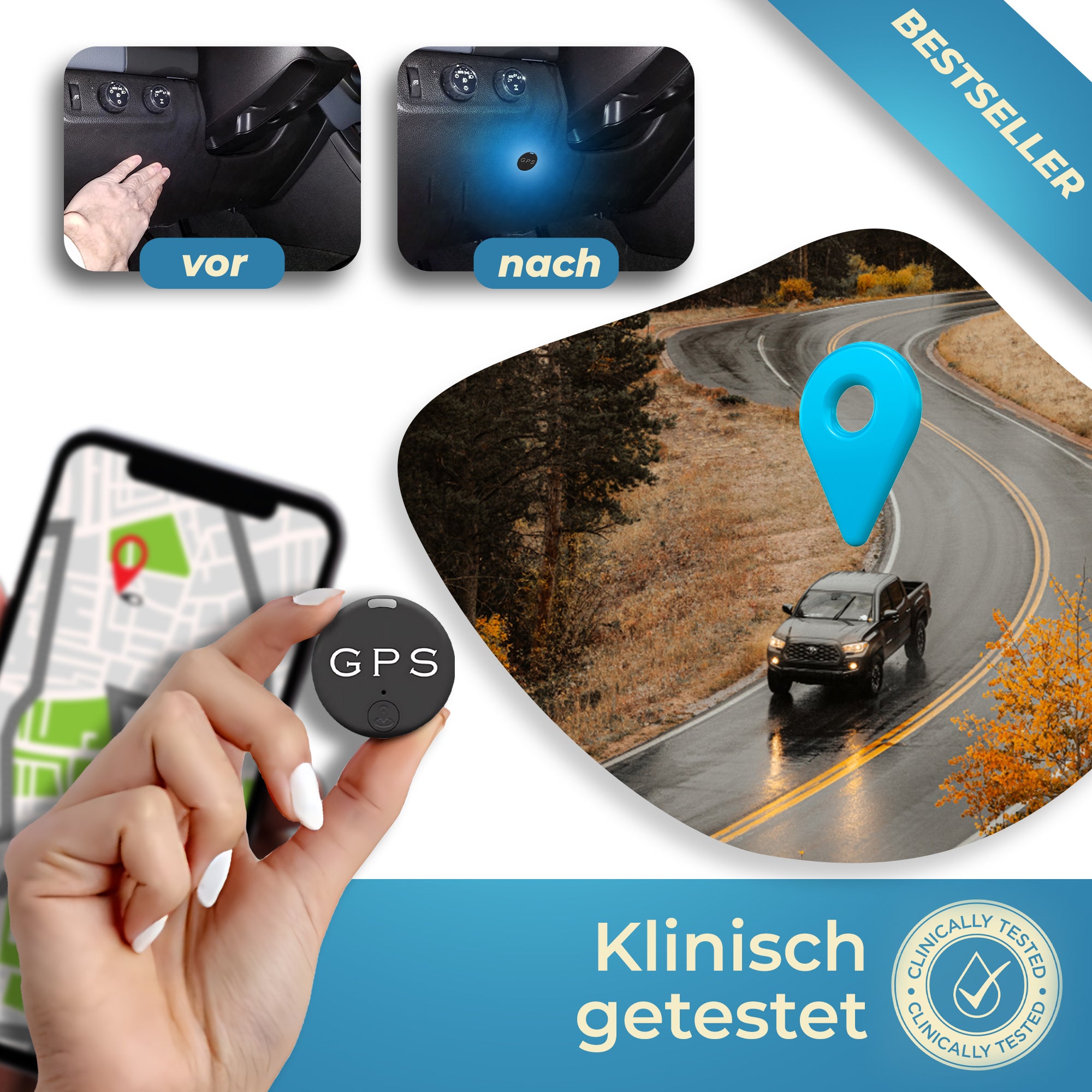 LocateX™ - GPS-Tracker | Verfolgt Ihr Auto rund um die Uhr für totale Sicherheit