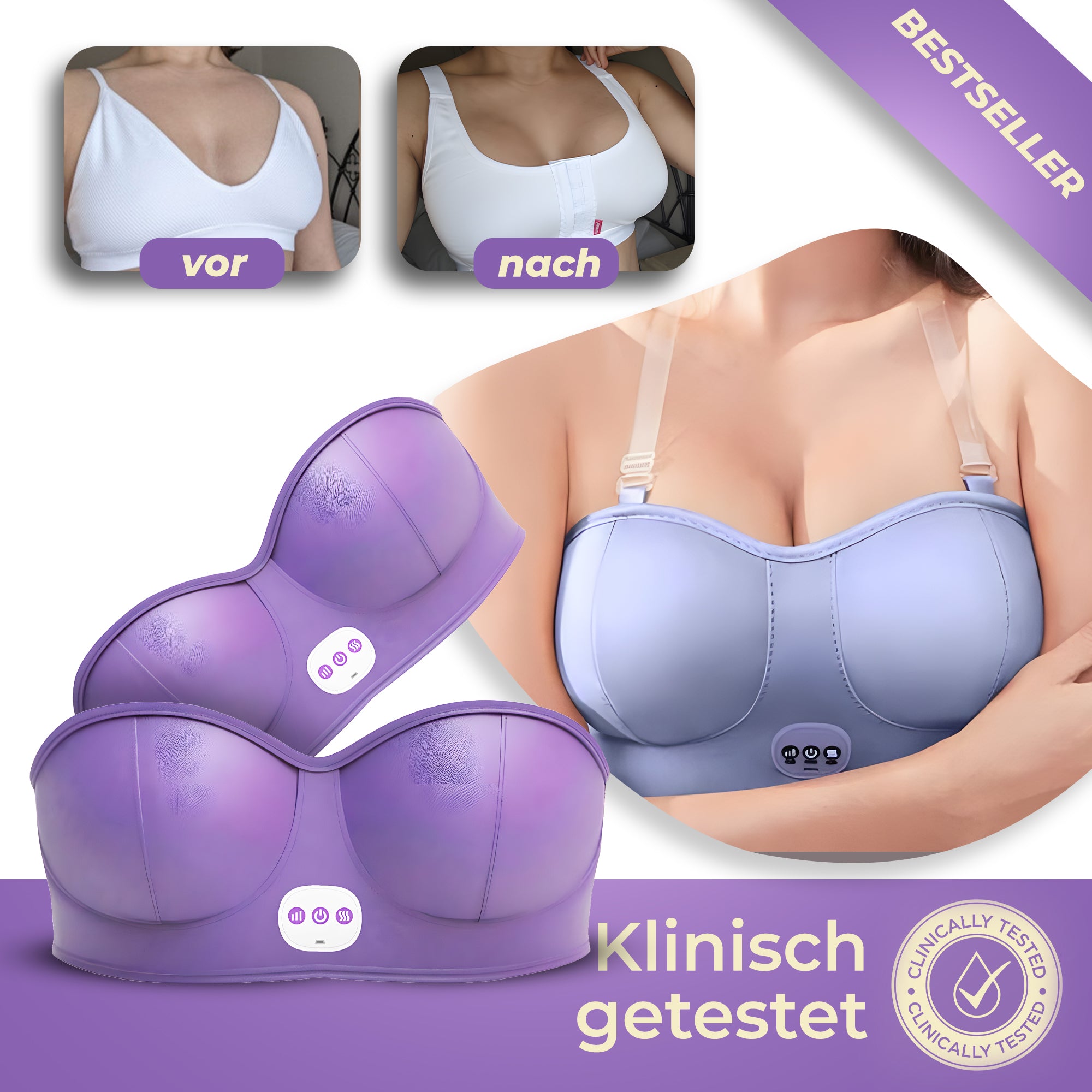 BustLift Pro™ - Massage-BH | Sorgt innerhalb von 4 Wochen für spürbare Straffung und Festigkeit