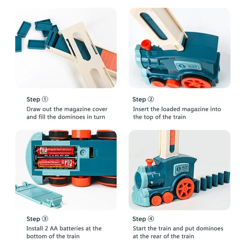 DomiTrain™ - Automatischer Domino-Steinspendezug | 36% Rabatt