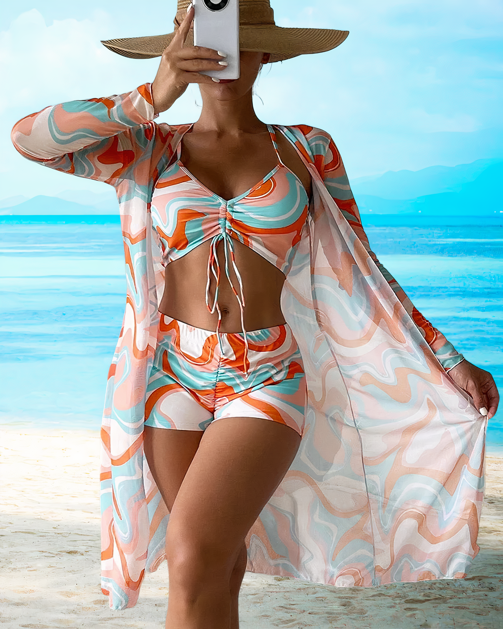 BeachBliss™ - Bikini mit hoher Taille und Cover-Up | 50% Rabatt