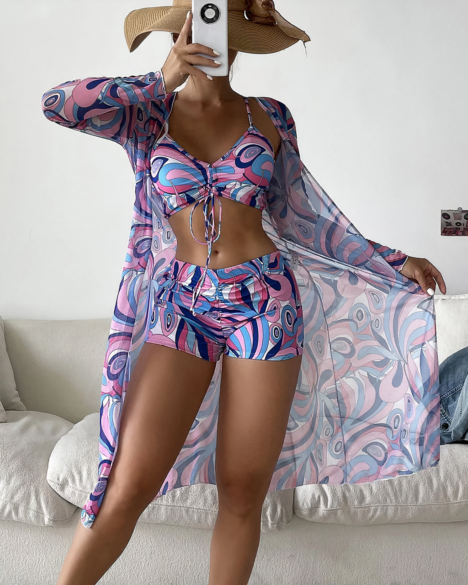 BeachBliss™ - Bikini mit hoher Taille und Cover-Up | 50% Rabatt