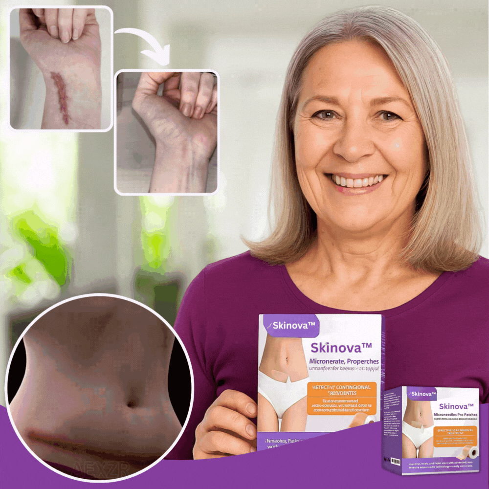 Skinova™ Patches | Verblasst Narben, Dehnungsstreifen und Aknenarben in nur 7 Tagen!