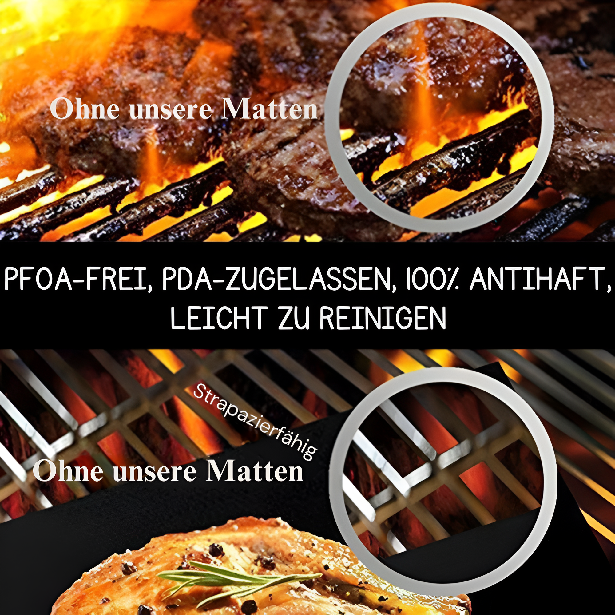 GrillGuard™ - Antihaft-Grillmatte | 2+2 Gratis