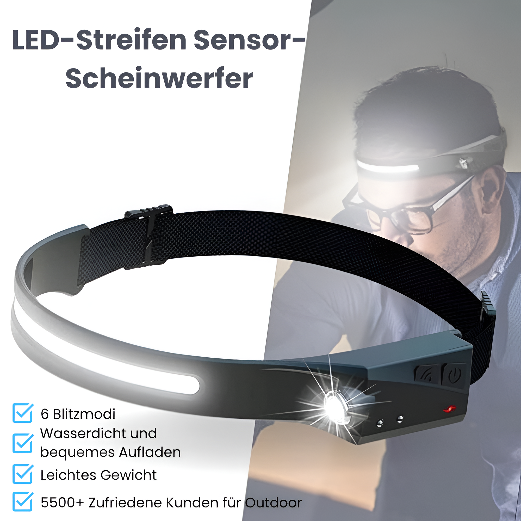 SparkLume™ - LED-Scheinwerfer mit langer Batterielebensdauer 1+1 Gratis