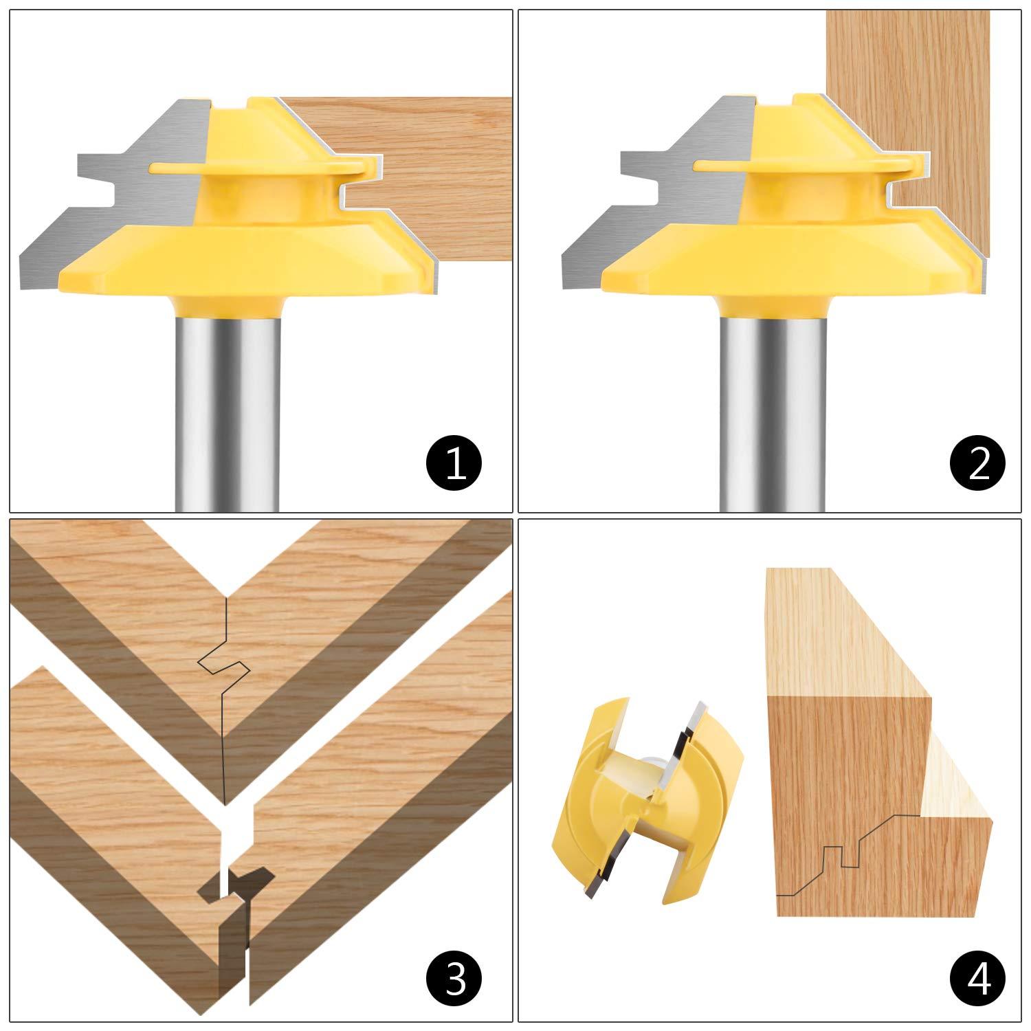 CornerFit™ - 45° Router Bit für die Holzbearbeitung | 1+1 Gratis