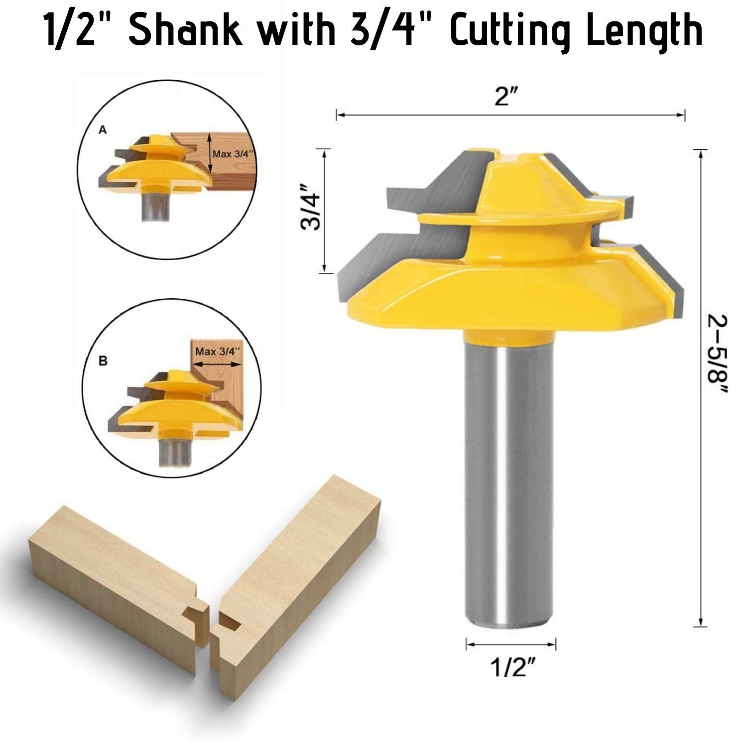 CornerFit™ - 45° Router Bit für die Holzbearbeitung | 1+1 Gratis